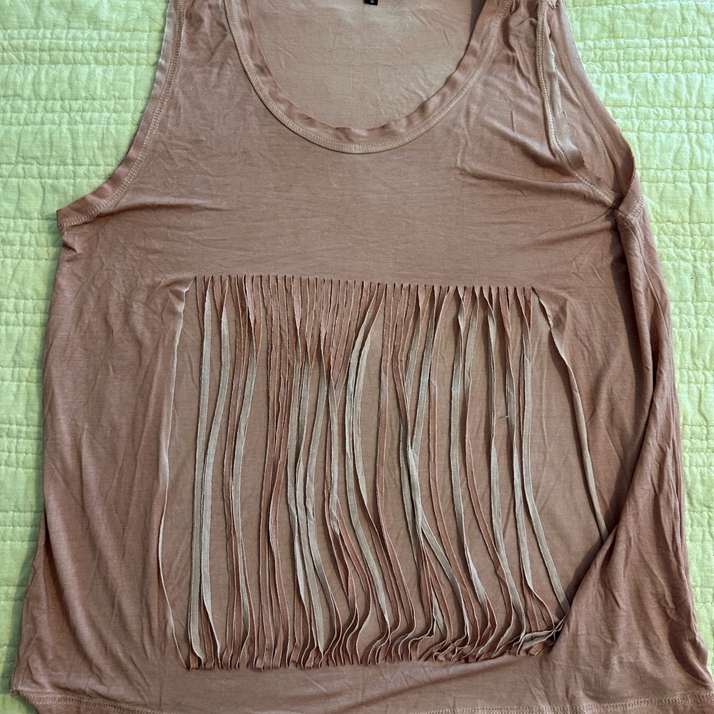 POL Pink Mauve Cut out Tank Top Size Small
